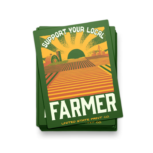 Support Your Local Farmer Sticker