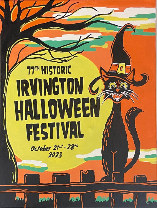 Irvington Halloween Festival 2023 Poster Magnet