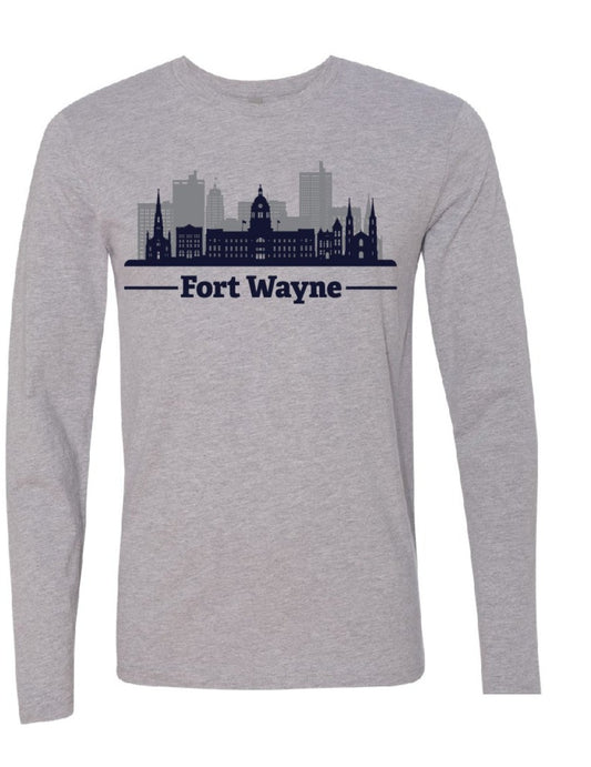 Visit Fort Wayne Skyline Long Sleeve Tee