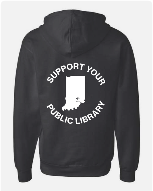 BCPL Support Your Library Zip Hoodie